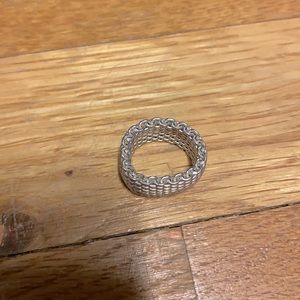 Tiffany & Co Silver mesh ring size 4